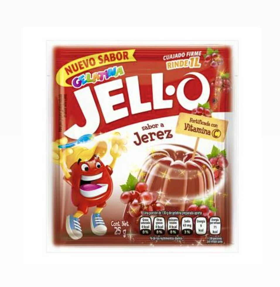 Gelatina JellO Jerez paZillo Fresh